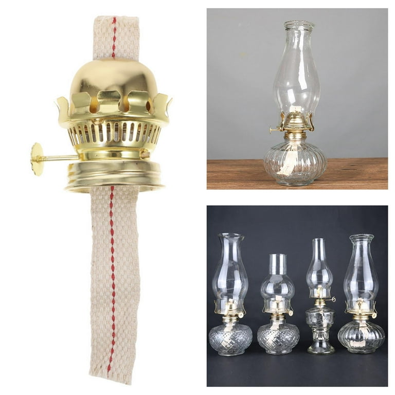 Oil Lamp Part Indoor Use Oil Lamp Replacement Burner for Transparent Glass Oil Lantern, Antique Lamps, Desktop Oil Lamps, Size: 6 cm, Gold