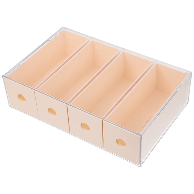 Organizador de escritorio con 4 cajones, caja de almacenamiento de plástico para suministros de oficina, bolígrafos de gel, lápices, marcadores, cintas, borradores, clips y cargadores