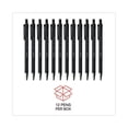thumbnail image 5 of Ballpoint Pen, Retractable, Fine 0.7 Mm, Black Ink, Black Barrel, Dozen | Bundle of 10 Dozen, 5 of 8