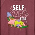 thumbnail image 3 of SpongeBob SquarePants - Self Care Star - Women's Lightweight French Terry Long Sleeve Shirt, 3 of 6