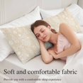 thumbnail image 5 of Cream Botanical Body Pillow Cover 20 x 60 Inch Decorative Pillow Cover Spring Summer Chic Wildflowers Lumbar Pillowcase Seasonal Rectangle Cushion Case for Couch Sofa Bed Living Room, 5 of 9