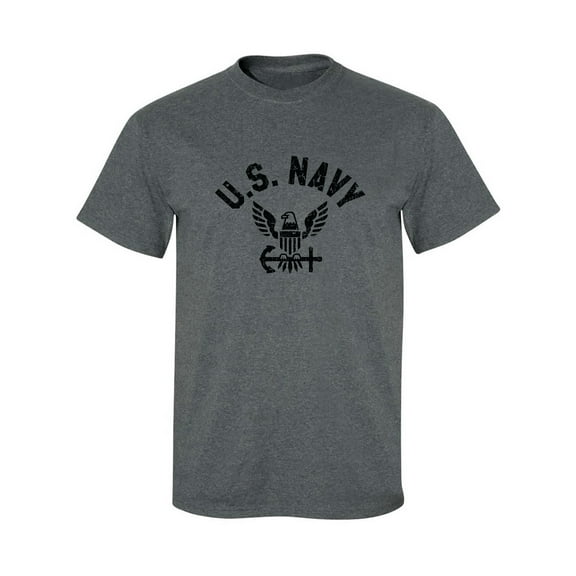 U.S. Navy Vintage Arch Logo with black ink Adult Short Sleeve T-shirt