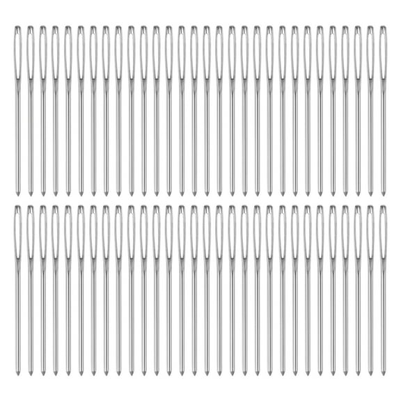 60Pcs Large Eye Blunt Needles 2.36" Tapestry Needle Yarn Sewing Knitting Weaving Needle Stainless Steel