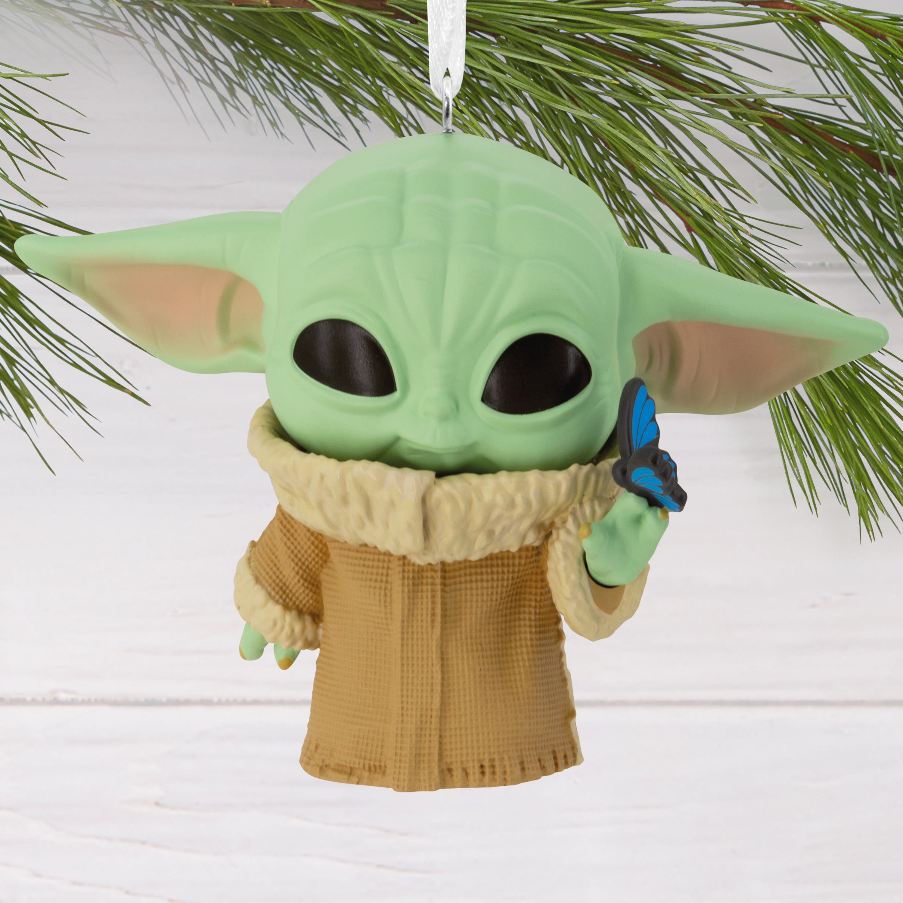 Décoration Hallmark de Noël, Grogu et papillon, La Guerre des étoiles : Le Mandalorien, Funko POP!