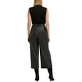 thumbnail image 2 of H Halston Womens Faux Suede Jumpsuit Jumpsuit Black S, 2 of 2