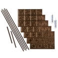 thumbnail image 1 of FASÄDE Traditional Style 4 Decorative Vinyl Backsplash 15 sq ft Kit in Oil Rubbed Bronze, 1 of 6