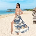 thumbnail image 6 of FORMRS Womens Beach Sarong Semi-Sheer Bikini Wrap Skirt Swimsuit Cover-ups, Winter Village, 6 of 7