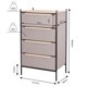 thumbnail image 4 of Cómoda Estilo Kanso de 4 Cajones de Almacenamiento para Hogar y Oficina, Organizador Cajonera con Estructura Metálica y Cajones de Tela No Tejida (Gris Claro y Natural), 4 of 4