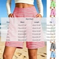 thumbnail image 4 of QATAINLAV Laides Bermuda Shorts Cute Plaid High Waisted Baggy Shorts with Pockets Summer Casual Wide Leg Shorts Blue XL, 4 of 7