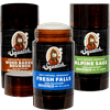 Dr. Squatch Natural Deodorant – Alpine Sage, Wood Barrel Bourbon, and Fresh Falls (2.65 oz, 3 Pack)