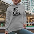 thumbnail image 2 of I Know I Play Like a Girl, Try to Keep Up feat. a Soccer Player, Heather Grey Hooded Sweatshirt or Hoodie, 3XL, 2 of 5