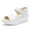 White, variant on Clearance VerPetridure Women's Sandals Summer Casual Sandals Roman Style Sandals Casual Wedge Heel Buckle Shoes