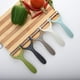 thumbnail image 5 of sweethay Pelador de verduras Cocina Antideslizante Rebanador de frutas Nabo Peeling Rebanar Reutilizable Utensilios de cocina Zester Marrón Type3 NO3, 5 of 6