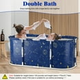 thumbnail image 5 of Large Foldable Adult Bathtub Portable Soaking Tub, 120cm Nylon Cloth Spa Bath with Reinforced Bracket for Home & Outdoor Use, Relaxing Soak and Ice Bath Therapy Solution., 5 of 8
