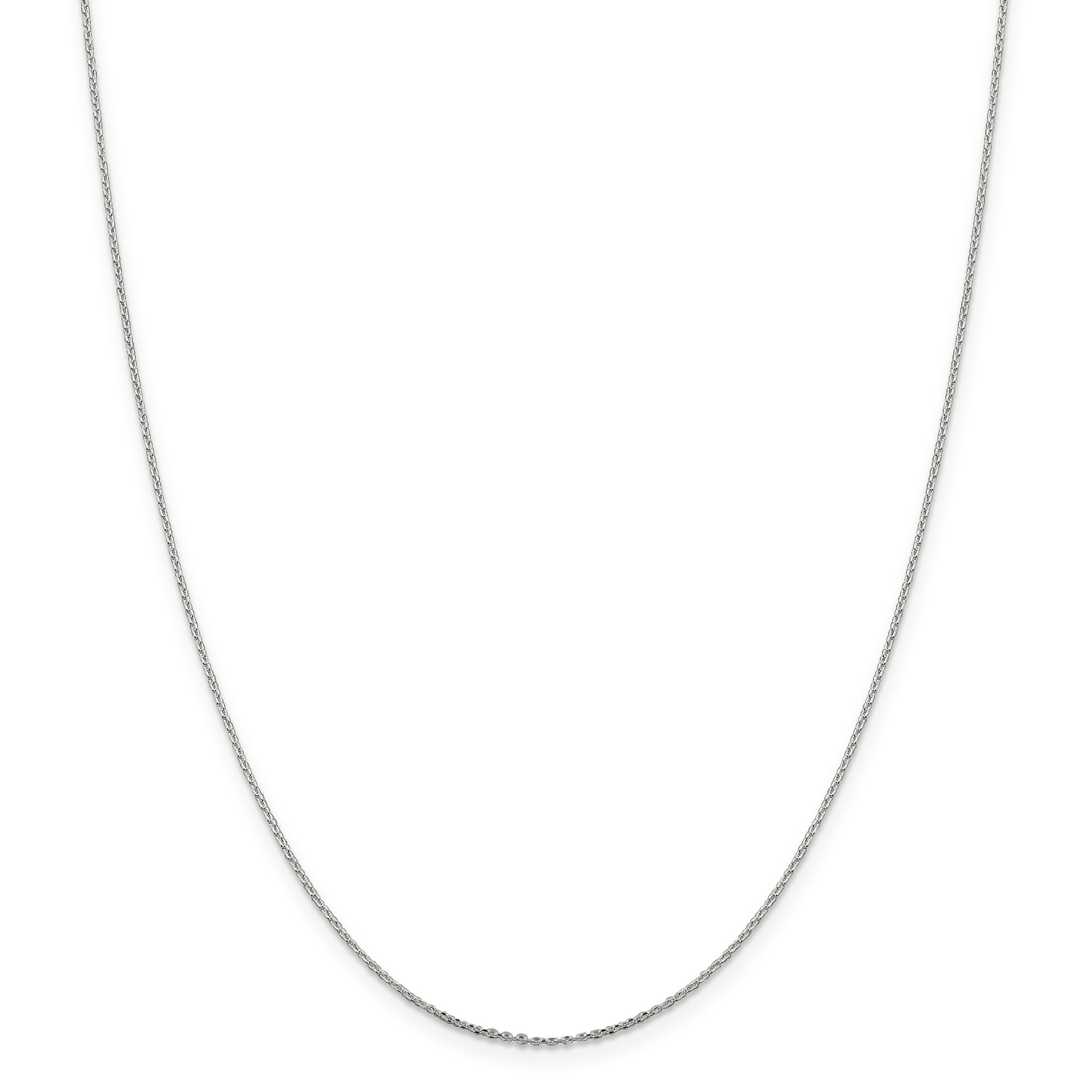925 Sterling Silver .95mm Forzantina Link Cable Chain Necklace 24 Inch