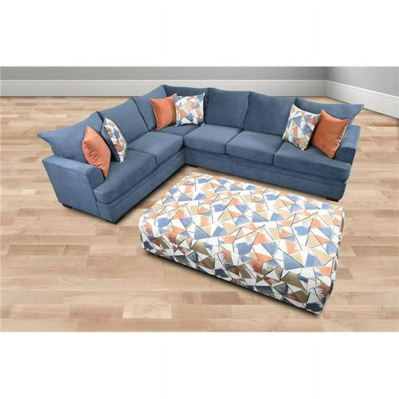 Neo Living NL717-NAVY Reese Oversized Corner Sectional, Navy