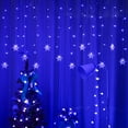 thumbnail image 3 of DONGPAI Snowflakes LED Curtain String Lights, 11.5Ft 96 LED Christmas Window Curtain Light Plug in String Light for Bedroom Wedding Birthday Party Indoor Outdoor, 3 of 8