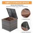 thumbnail image 5 of JOIVI Outdoor Furniture Set, 8 Piece Patio Wicker Sectional Patio Furniture with Storage Box, Tempered Glass Coffee Table and Three Blue Pillows, Gray, 5 of 10