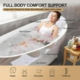 thumbnail image 2 of Full Body Bath Pillow for Bathtub, Non-Slip Bath Pillows for Tub, Spa Bathtub Pillow Cushion for Headrest Neck Shoulder and Back Rest Support，Relaxation Spa Accessories-50 x 15" (White), 2 of 7