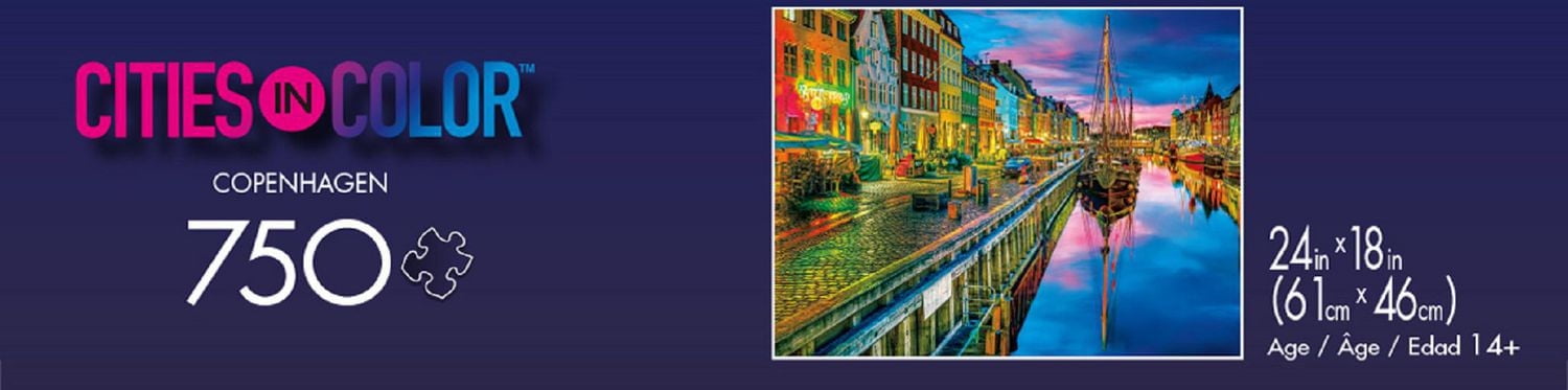 Buffalo Games Cities in Color Le puzzle Copenhagen en 750 pièces