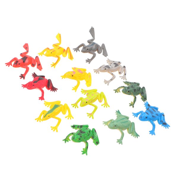 SHOWERORO 36 Pcs Grenouille Réaliste Format Portable Figurine Amusante pour Enfants Jeu de Rôle Amusant