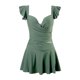 thumbnail image 4 of Traje de baño con falda para mujer, traje de baño sin mangas con escote en V profundo, de para viajes, playa, fiesta, piscina, spa y vacaciones. SG, 4 of 8