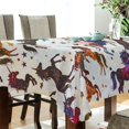 thumbnail image 5 of Yayeee Tablecloths 54" x 54" Rectangle Wrinkle Resistant Party Table Cover, Rainbow Stars Pattern, 5 of 8