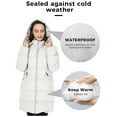thumbnail image 5 of WenVen Women's Winter Coat Warm Puffer Jacket Outerwear Jackets with Hood White 2XL, 5 of 8