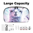 thumbnail image 3 of Alpaca Travel Case Charger Pouch Hard Drive Bag Cable Organizer Desk Cord Travel Organizer Waterproof Oxford Fabric Electronic Digital Accessories Storage Bag Black 5.9x9.44x3.14 in, 3 of 6