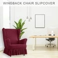 thumbnail image 5 of Wing Back Chair Covers for Dining Room Chair Wingbacks Textured Chair Protectors with Pleated Skirt for Chair, 5 of 8