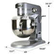 thumbnail image 7 of Kenmore Elite Heavy-Duty 6 Qt Bowl-Lift Stand Mixer, 600 Watts, with Flat Beater, Wire Whisk, Dough Hook, Stainless Steel Bowls, LED Light, Digital Countdown Timer, Metallic Gray, 7 of 7
