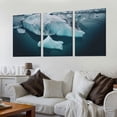 thumbnail image 2 of Nawypu Large Framed Wall Art Ready to Hang Icebergs from above Canvas Print Artwork Wall Art Painting Pictures Home Office Wall Décor Modern Poster 12''x16''X3 Panels, 2 of 4