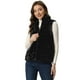 thumbnail image 1 of Chaleco Esponjoso para Mujer Abrigo de Piel Sintética sin Mangas con Cuello Alto Negro L, 1 of 6