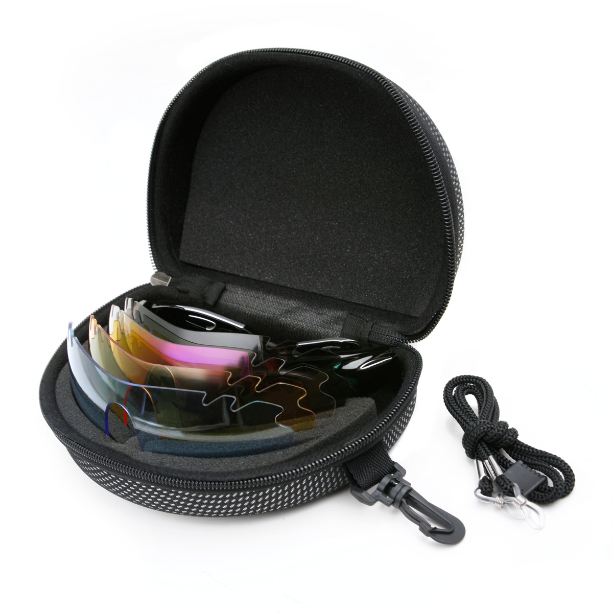 NEW Tour Gear Gloss Black Interchangeable Golf/Sports Sunglasses w/5 Lenses - image 5 of 5