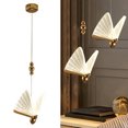 thumbnail image 2 of Butterfly Chandelier Lamp Ceiling Hanging Pendant Light Bar Hallway Transparent L, 2 of 7
