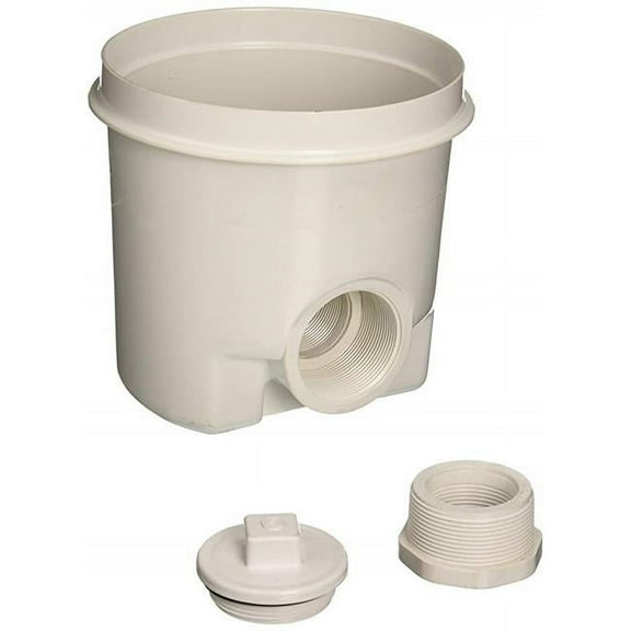 Super-Pro 25520-000-000 2 in. Fip Side x 1.5 in. Fip Bottom MD Sump Square, White