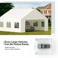 thumbnail image 5 of GOJOOASIS 20x20ft Carport Canopy with All-Season Tarp Waterproof Outdoor Storage Shelter,White, 5 of 9