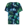 thumbnail image 5 of Kctiaxy Hawaiian Shirts for Women V-Neck Button Collar Short Sleeve Shirts Fashion Beach Floral Summer Tops Casual Pullover Blouse, 5 of 6