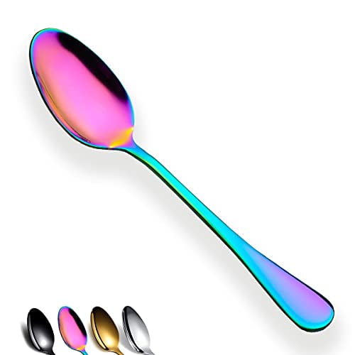 Berglander Stainless Steel Titanium Mutil-Color P Rainbow Dinner Forks Set of 4 