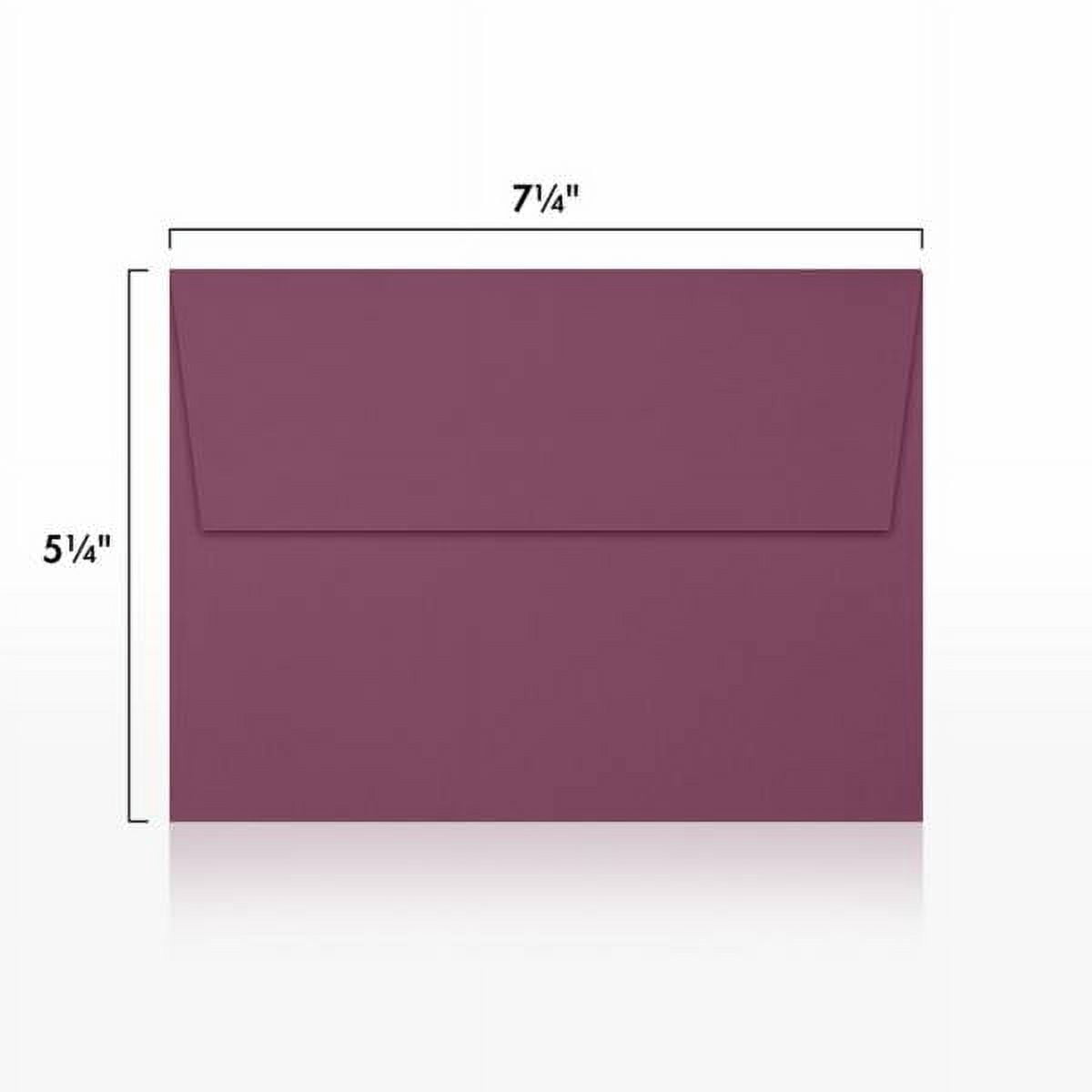 LUXPaper A7 Invitation Envelopes, 5 1/4 x 7 1/4, Vintage Plum, 50/Pack