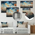 thumbnail image 4 of Designart "Blue Dandelion Floral Euphony III" Floral Metal Wall Art Prints, 4 of 5