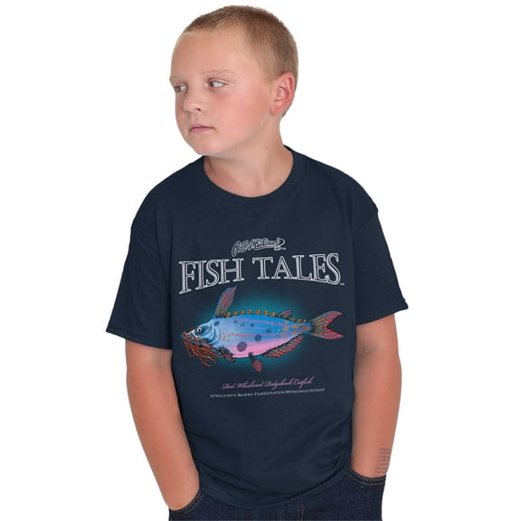 Gill McFinn Whiskered Catfish Funny Crewneck T Shirts Boy Girl Teen Brisco Brands L