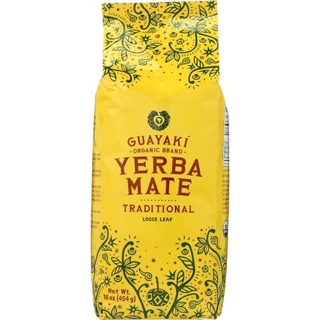 Guayaki Organic Yerba Mate Traditional Loose Leaf, 454g/1 lb., {Imported from Canada}