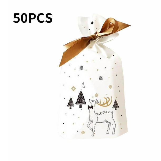 Envoltura con cordón de Navidad Bolsas de plástico para golosinas Bolsa de galletas Bolsa de regalo de comida para fiesta de Navidad Pequeño animal Advancent HA000377-04