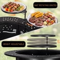 thumbnail image 4 of TrumanPick 42 inch Fire Pit Outdoor with 2 Adjustable Swivel Grills, Wood Burning Fire Pits for Outside with Poker & Lid for Patio Backyard BBQ Picnic Camping Bonfire, 4 of 11