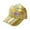 Gold, variant on Gyujnb Curved Brim Glossy Baseball Hat for Party Street Daily Outdoor (Unisex),One Size