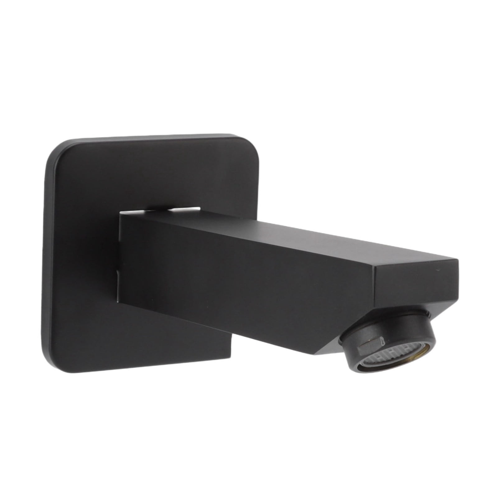 Nieyigj Matte Black Copper Concealed Bathtub Faucet Spout G1/2 Seamless Wall Mounted Bathroom Tub Fixture Water Outlet Accessories with Baffle 8.66 Inches Length