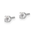 thumbnail image 3 of Auriga Fine Jewelry 14K White Gold 0.25ct Diamond Stud Push-On Stud Earrings for Women, 3 of 5