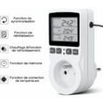 thumbnail image 3 of Thermostat socket, temperature controller, programmable digital timer with probe, thermostat socket, heating greenhouse, aquarium 1 piece, 3 of 5