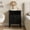 Black, variant on Heynemo Pink Nightstand with LED Light Strips 360° Rotating Drawer, Modern End Table with Glass Door Storage, Wood Bedside Table Cabinet for Living Room, Bedroom